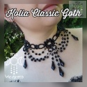 Kolia Classic goth stal gotycka kolia czarna gothic witch victorian choker