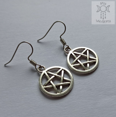 Kolczyki pentagram pentakl witch talizman amulet ochrona