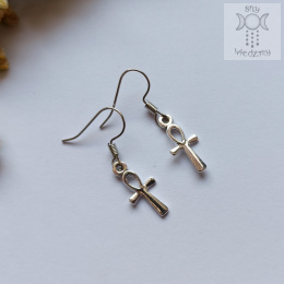 Kolczyki krzyże Ankh witch Egipt ochrona amulet