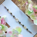Choker Kotek piryt gwiazdy makrama kamienie