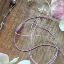 Choker Kotek ametyst gwiazdy makrama kamienie