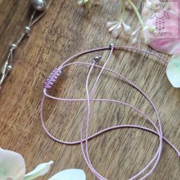 Choker Kotek ametyst gwiazdy makrama kamienie