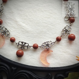 Filigranowy choker piaskowy piasek pustyni księżyce moon