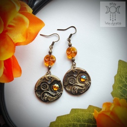 Kolczyki Gears steampunk goth trybiki zegar