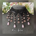 Kolia Pure Rosa Gothic Kryształki choker dusik Goth victorian
