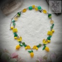 Naszyjnik Cytryna kwiaty listki fairy wróżka