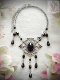 Naszyjnik Mystic rozeta kryształki filigranowy crystal Black