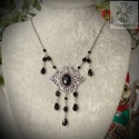 Naszyjnik Mystic rozeta kryształki filigranowy crystal Black