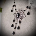 Naszyjnik Mystic rozeta kryształki filigranowy crystal Black