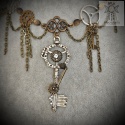 Naszyjnik Mechanical Key steampunk goth trybiki łańcuszki klucz