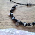 Makramowa bransoletka 10 kamieni labradoryt amulet witch makrama
