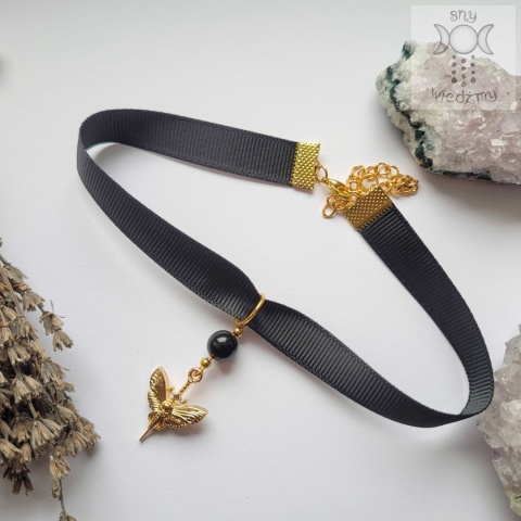 Choker Crystal Moth onyks ćma