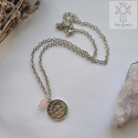 Naszyjnik Waga zodiakalny znak zodiaku kwarc różowy basic