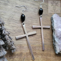 Kolczyki Crystal Cross krzyż