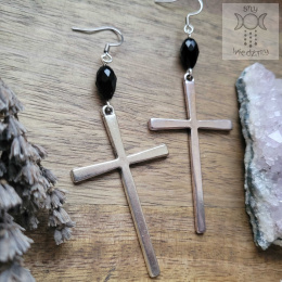 Kolczyki Crystal Cross krzyż