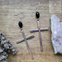Kolczyki Crystal Cross krzyż