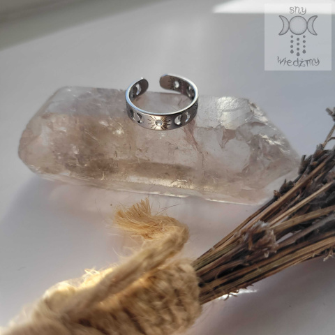 Pierścionek Obrączka Sun & Moon stal księżyc Pierścionek Obrączka Sun & Moon stal księżyc