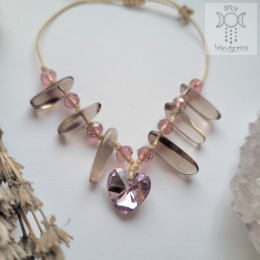 Bransoletka Crystal Love kwarc dymny makrama makramowa