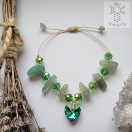 Bransoletka Crystal Love awenturyn makrama makramowa