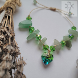 Bransoletka Crystal Love awenturyn makrama makramowa