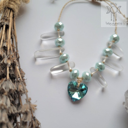 Bransoletka Crystal Love kryształ górski makrama makramowa