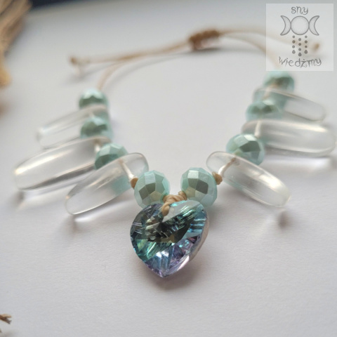 Bransoletka Crystal Love kryształ górski makrama makramowa Bransoletka Crystal Love kryształ górski makrama makramowa