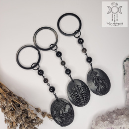 Brelok Necro Cameo czaszka szkielet dark onyks