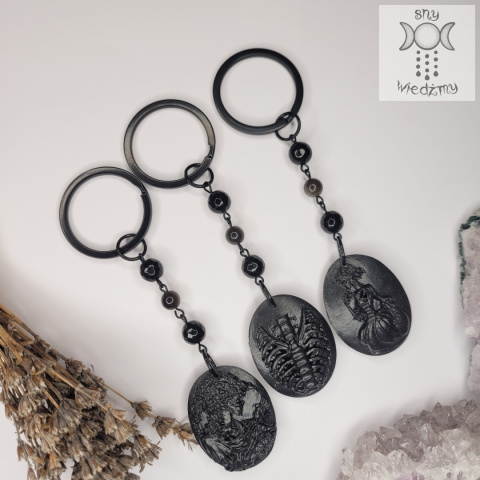 Brelok Necro Cameo czaszka szkielet dark onyks Brelok Necro Cameo czaszka szkielet dark onyks