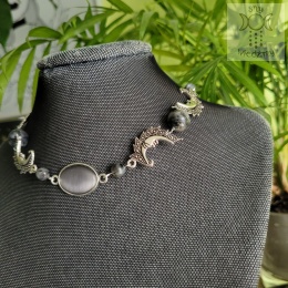 Choker Naszyjnik Fantasy Moon larvikit księżyc