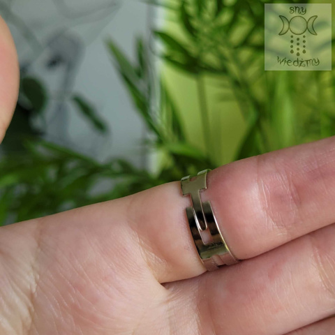 Pierścionek Classic Cameo Gray regulacja