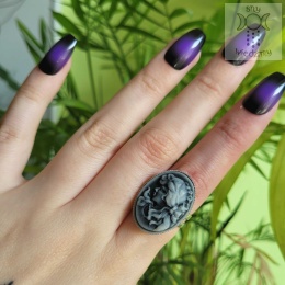 Pierścionek Classic Cameo Gray regulacja