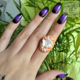 Pierścionek Classic Cameo motyl regulacja