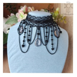 Kolia Lace Crystal tears kryształki goth gothic