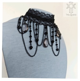 Kolia Lace Crystal tears kryształki goth gothic