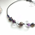 Bransoletka Dark Triple Moon ametyst księżyc