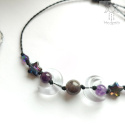 Bransoletka Dark Triple Moon ametyst księżyc