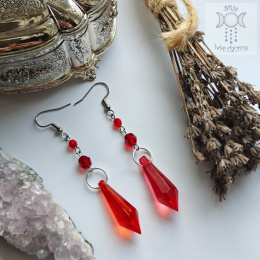 Kolczyki Crystal Red kryształki