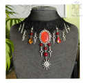 Kolia Baroque Shadows chalcedon choker naszyjnik gwiazdy uleksyt
