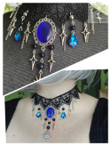 Kolia Baroque Shadows chalcedon choker naszyjnik gwiazdy uleksyt
