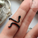 Pierścionek Snake Slim czarny wąż