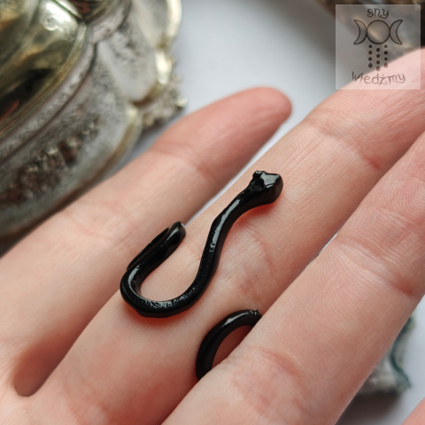 Pierścionek Snake zygzak czarny Pierścionek Snake zygzak czarny