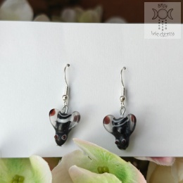Kolczyki Muchy lampwork