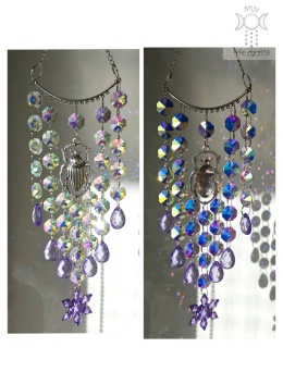 Łapacz słońca Skarabeusz kryształki fioletowy aurora zajączki światełka