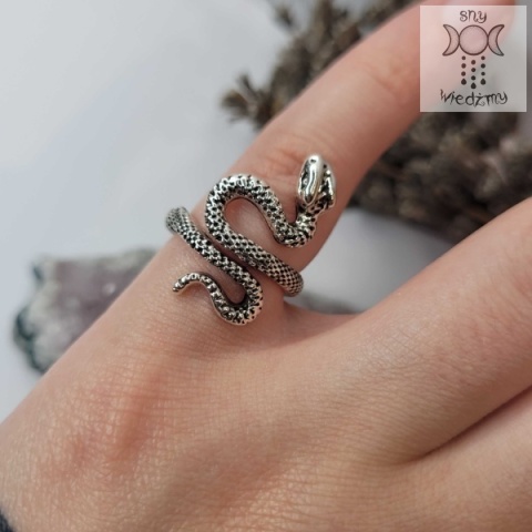Pierścionek Snake mały w kolorze srebrnym wąż Pierścionek Snake mały w kolorze srebrnym wąż