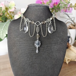 Kolia Cameo Mirror kamea kryształki łańcuchy chain crystal