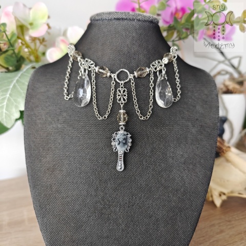 Kolia Cameo Mirror kamea kryształki łańcuchy chain crystal Kolia Cameo Mirror kamea kryształki łańcuchy chain crystal