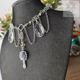 Kolia Cameo Mirror kamea kryształki łańcuchy chain crystal