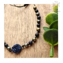 Choker Stone Rose noc kairu hematyt róża