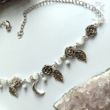 Flower Spirit kocie oko uleksyt choker naszyjnik róże Rose Moon księżyc