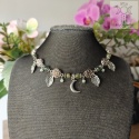 Flower Spirit prehnit frenit choker naszyjnik róże Rose Moon księżyc